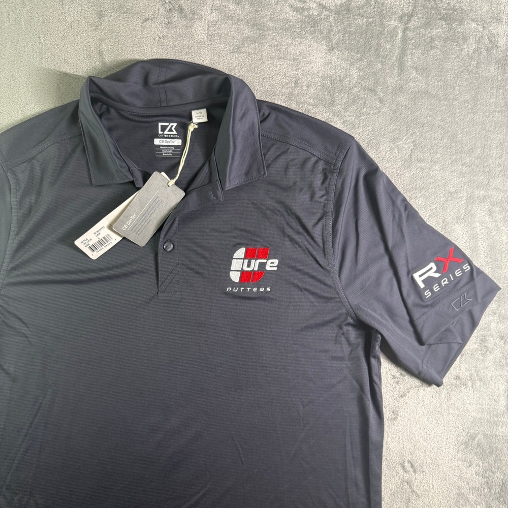 Cutter & Buck Cure Putters RX Series Golf Polo Shirt Mens Large L